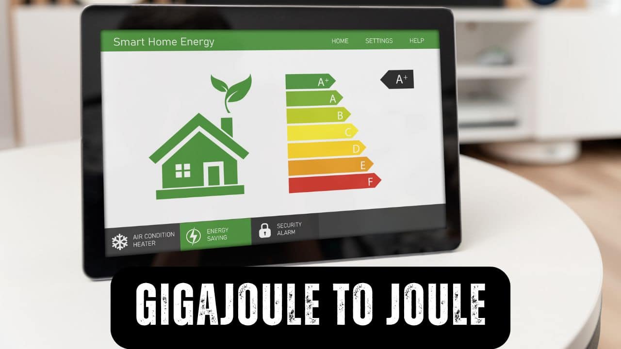Gigajoule to joule