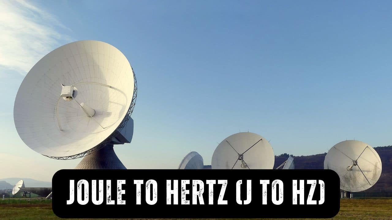 Joule to hertz (J to Hz)