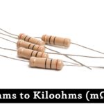 Milliohms to Kiloohms (mΩ to kΩ)