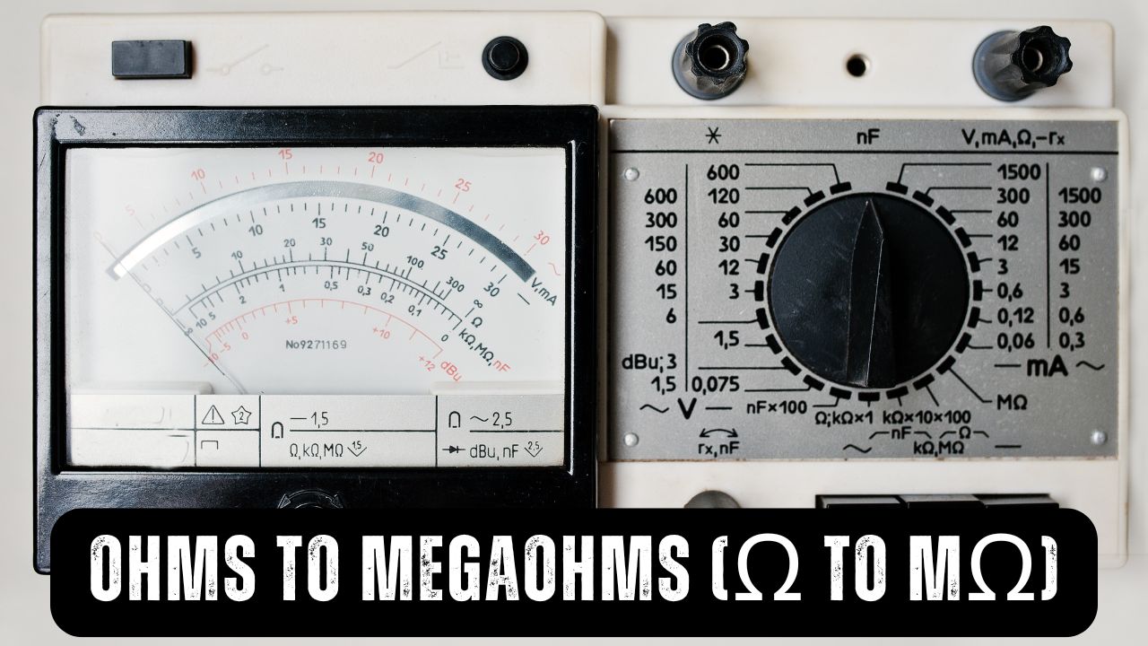 Ohms to Megaohms (Ω to MΩ)