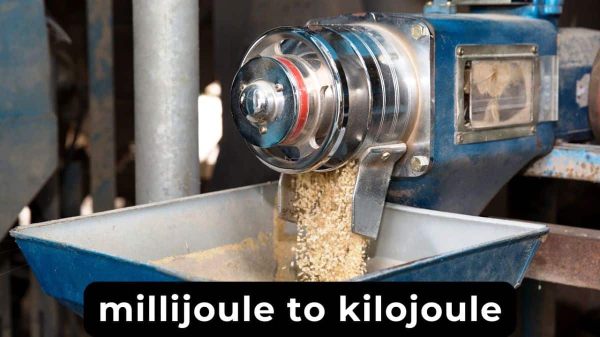 millijoule to kilojoule