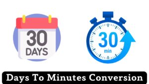 Days To Minutes Conversion