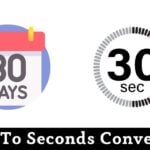 Days To Seconds Conversion