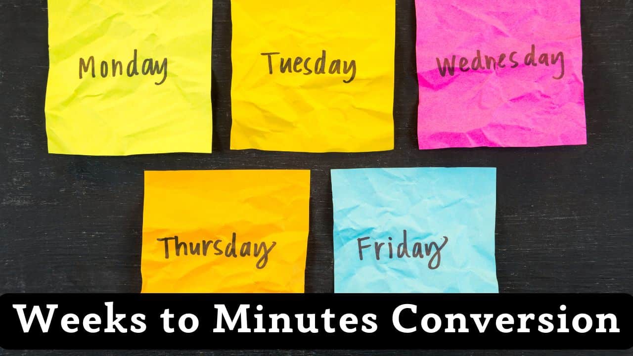 Weeks to Minutes Conversion