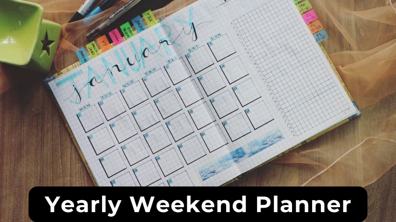  Yearly Weekend Planner 