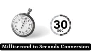 Millisecond to Seconds Conversion